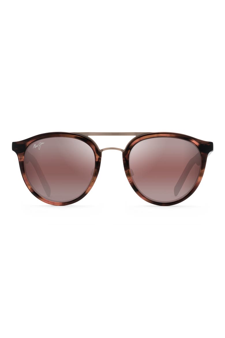 Sunny Days 49mm PolarizedPlus®2 Round Sunglasses, Alternate, color, ESPRESSO SMOKE