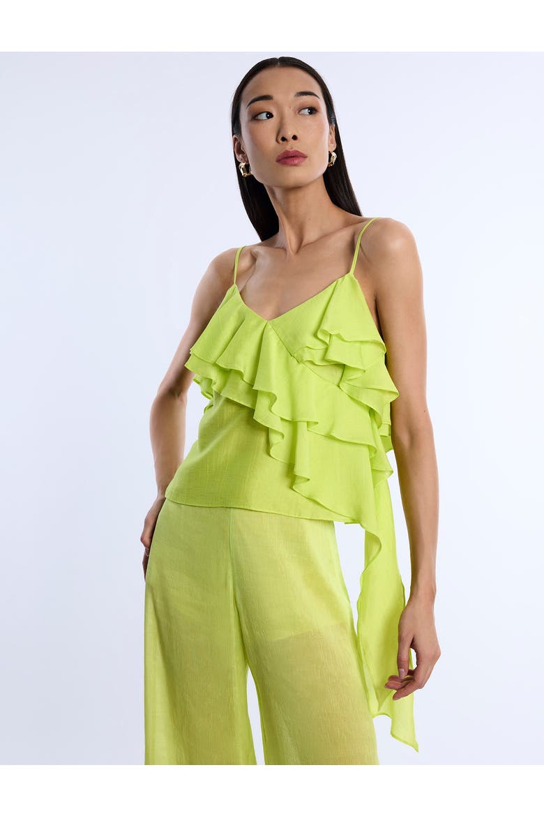 Flounce Cami, Alternate, color, Chartreuse