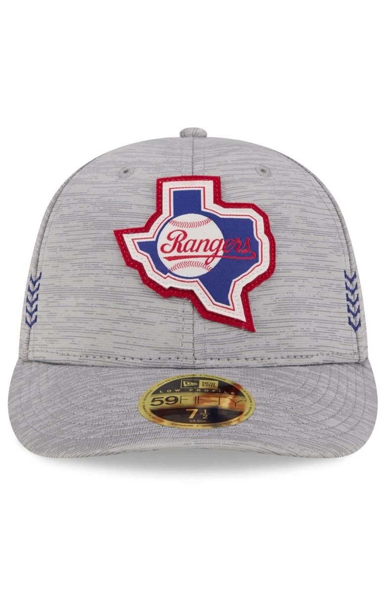 New Era Men's New Era  Gray Texas Rangers 2024 Clubhouse Low Profile 59FIFTY Fitted Hat, Alternate, color, 