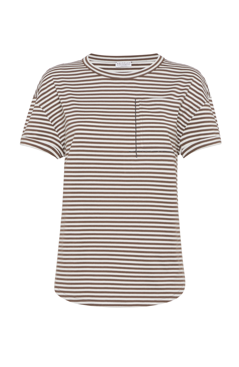Brunello Cucinelli T-shirt with monili, Main, color, 