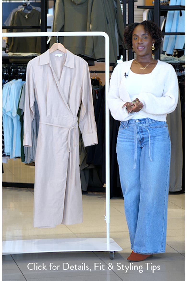 Long Sleeve Wrap Shirtdress video