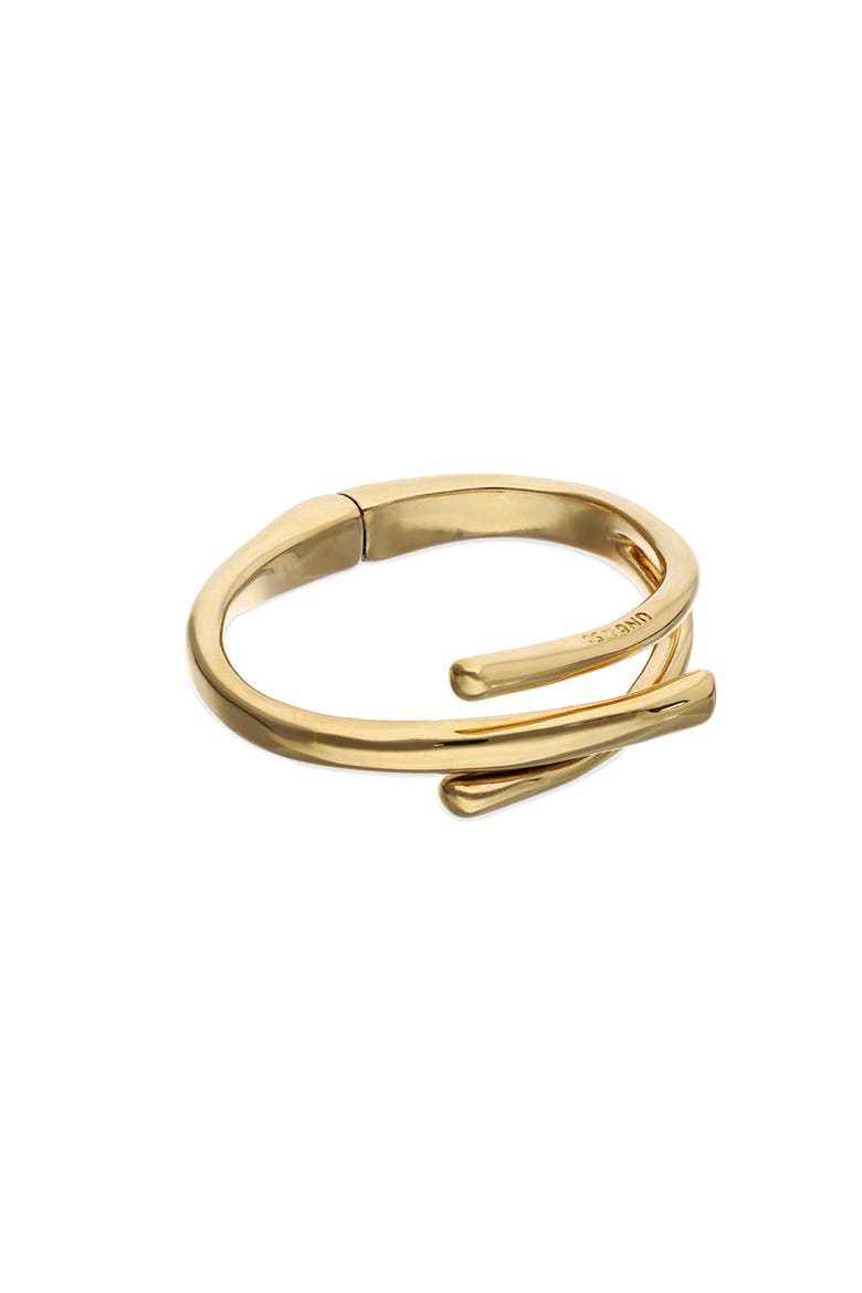 18K Gold-Plated Bracelet In The Shape Of Three Tubes, Alternate, color, Gold