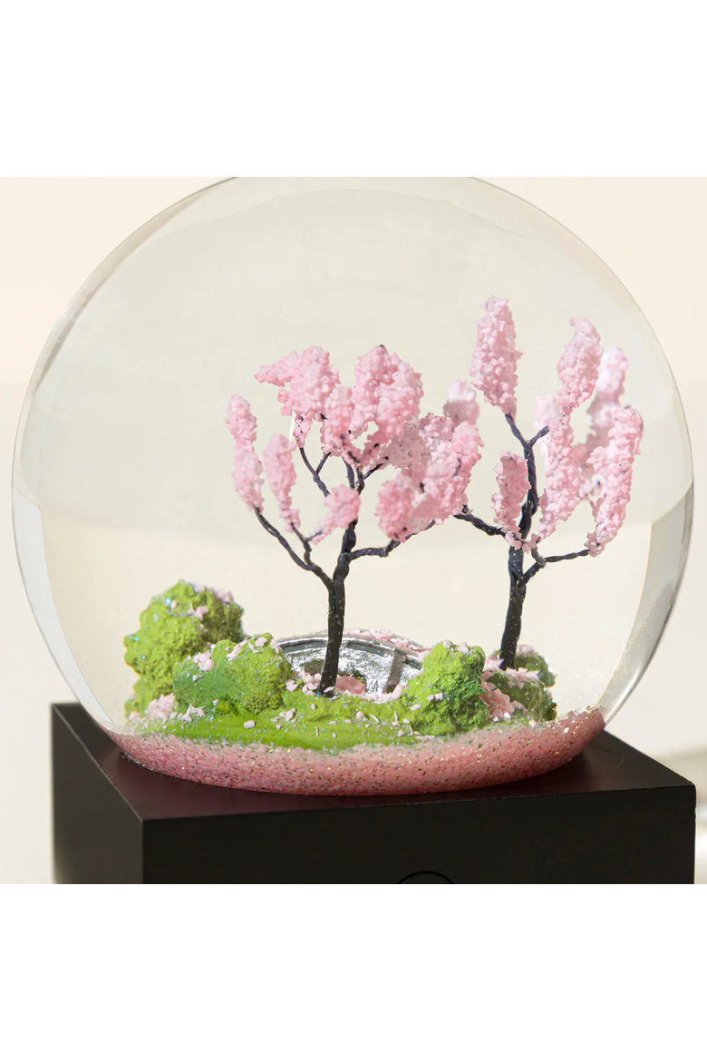 Cherry Blossom Snow Globe by CoolSnowGlobes, Alternate, color, Light Pink / Green