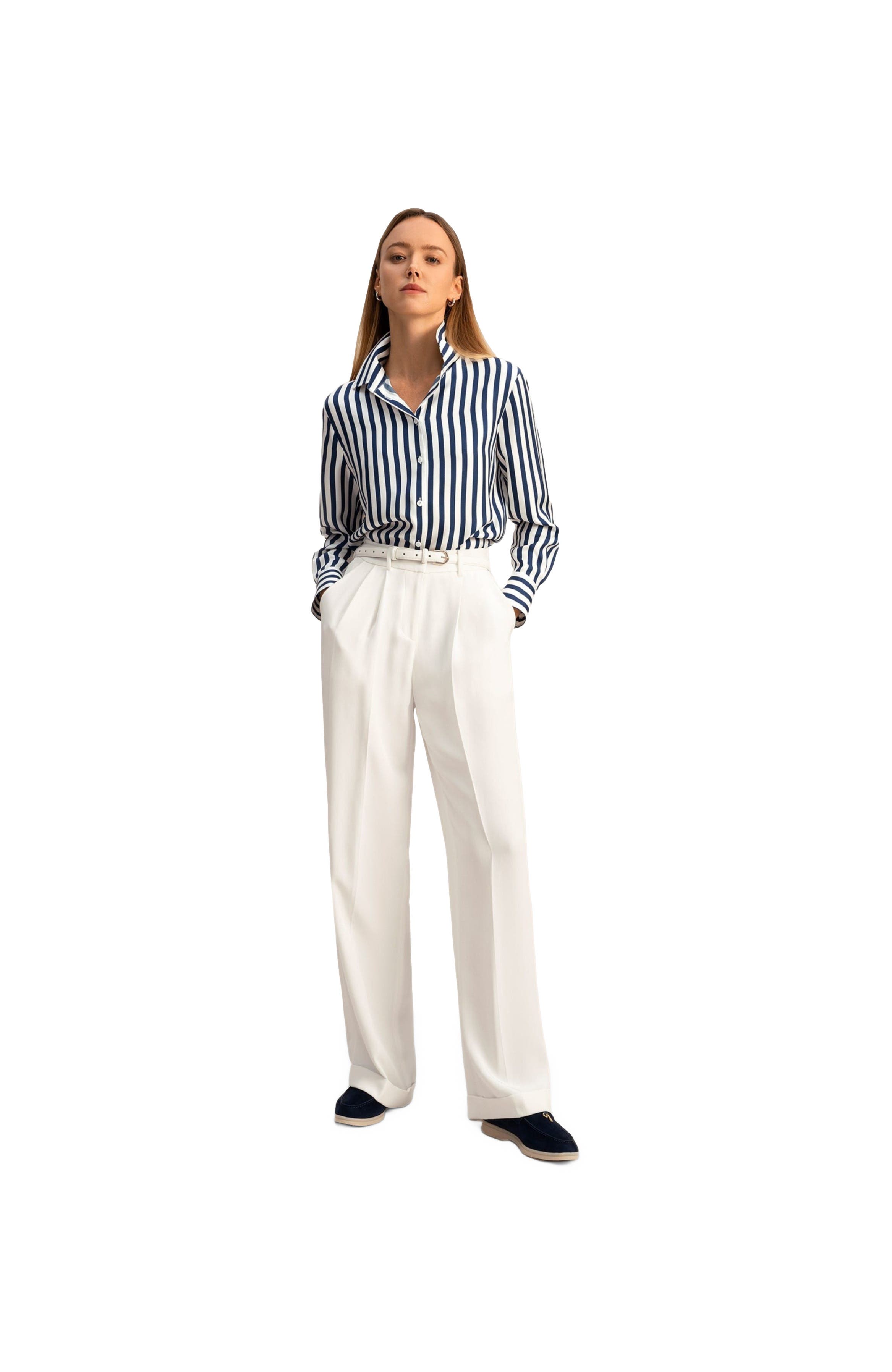 The Amalfi Stripe Silk Shirt - image 3