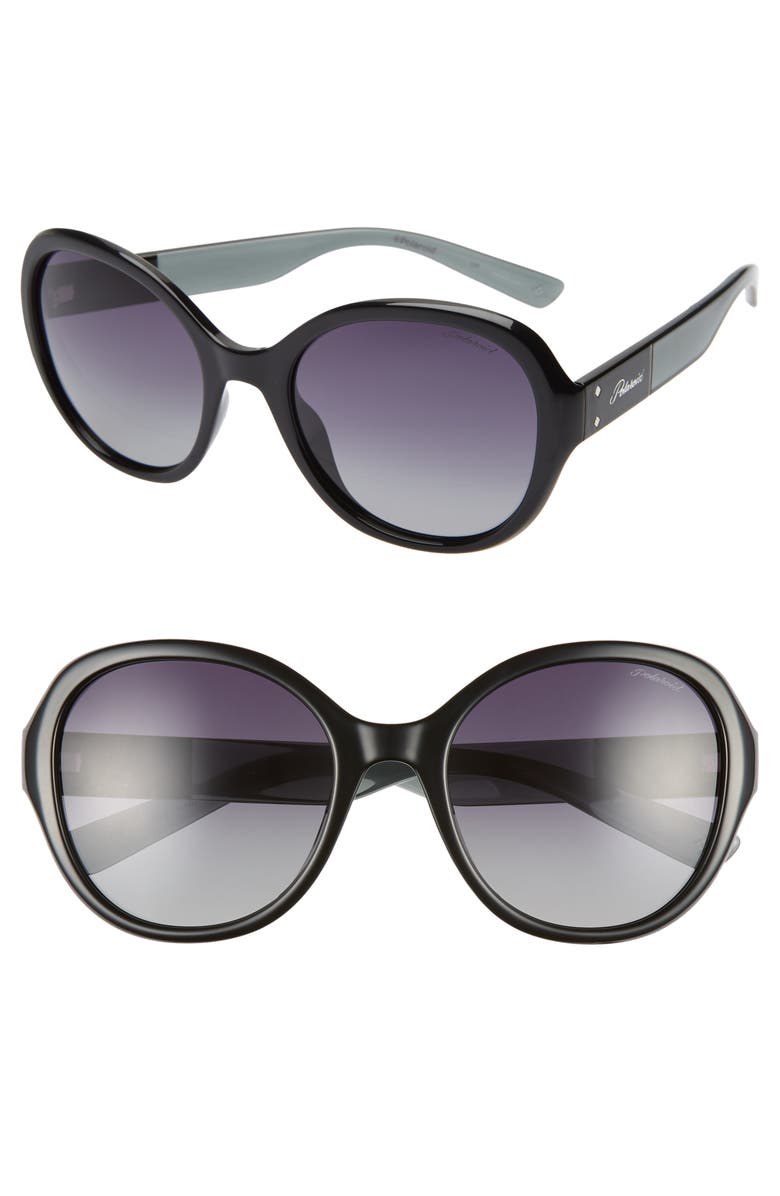 Polaroid 55mm Polarized Round Sunglasses, Main, color, 