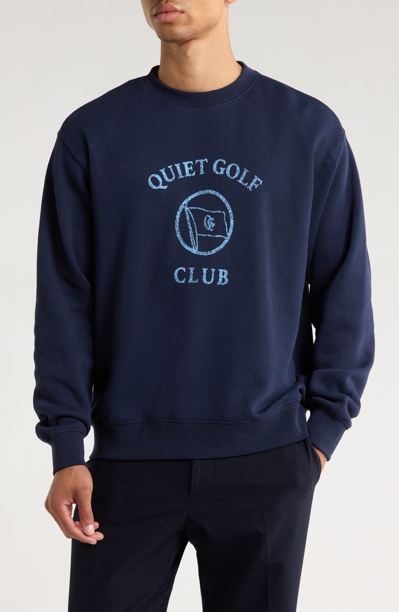 Quiet Golf Bay Club Sweathshirt, Main, color, Navy