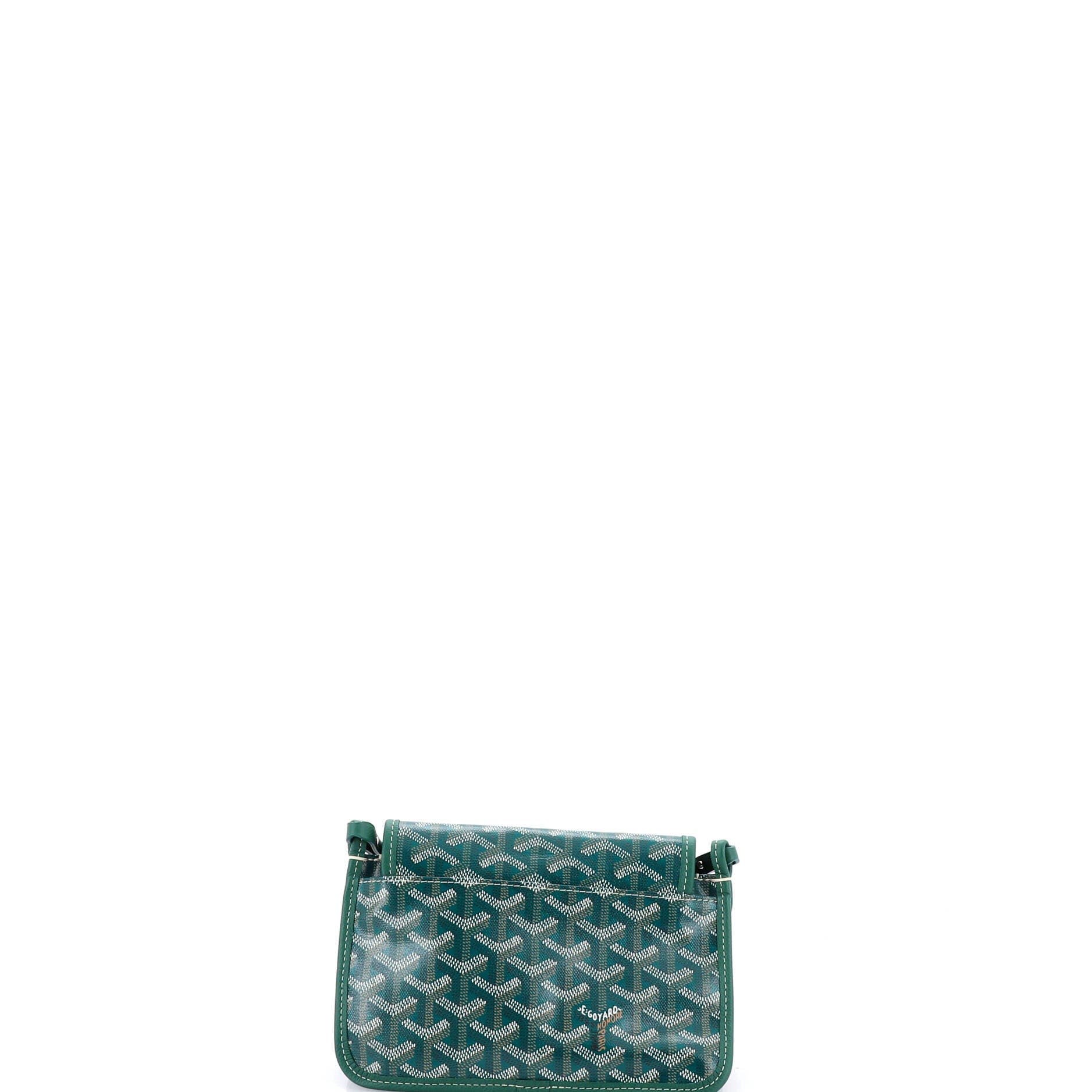 Pre-Owned Goyard Plumet Clutch Wallet Coated Canvas, Alternate, color, Green