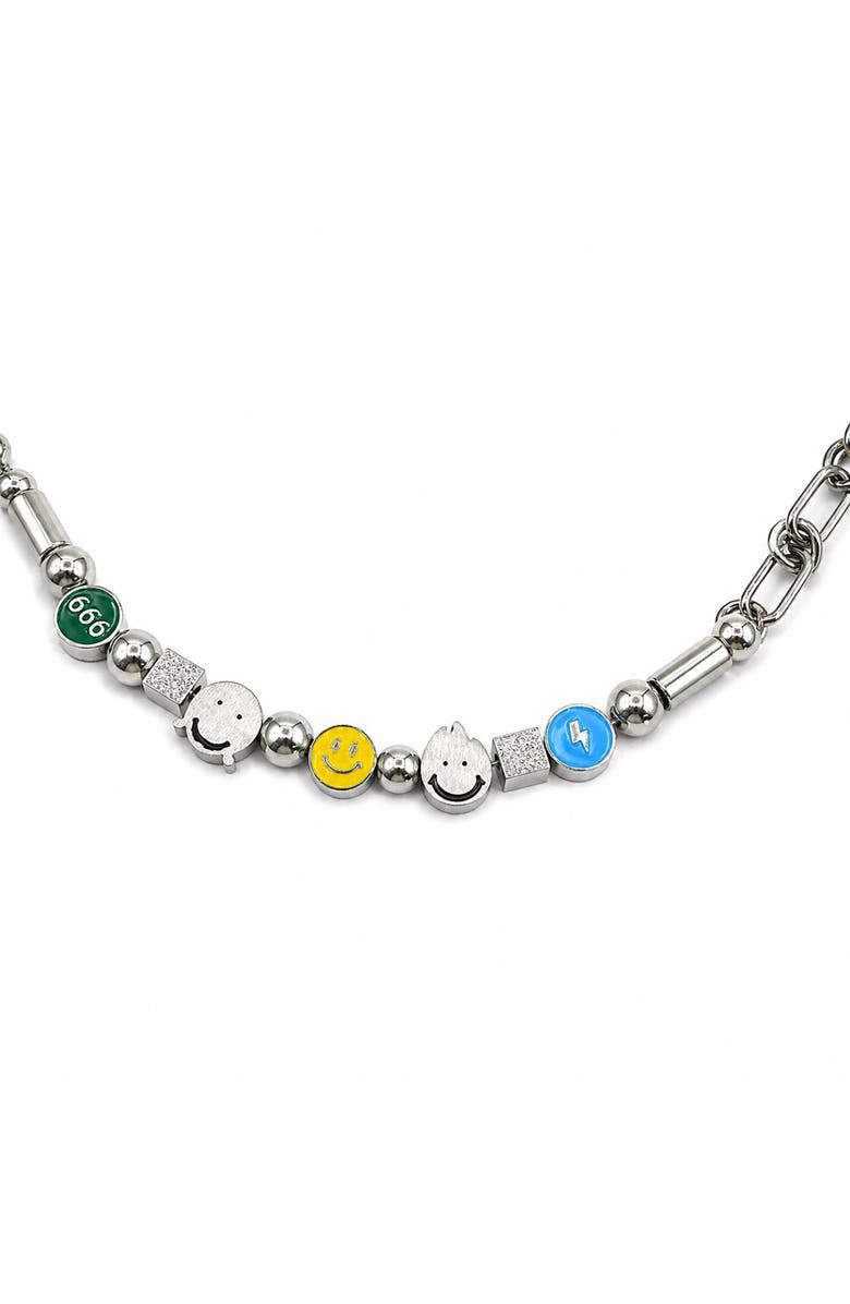 REBL Smiley Charm Necklace, Alternate, color, 