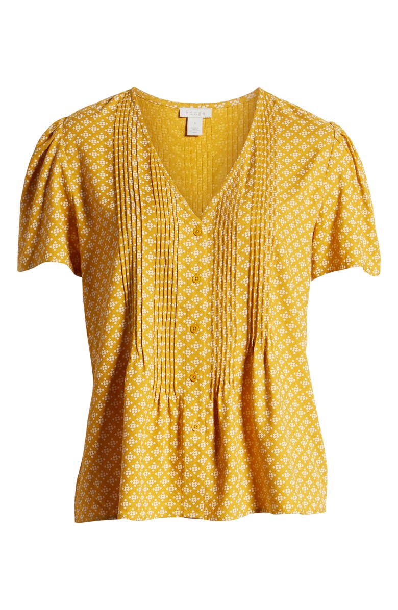 Hinge Pintuck V-Neck Blouse, Alternate, color,