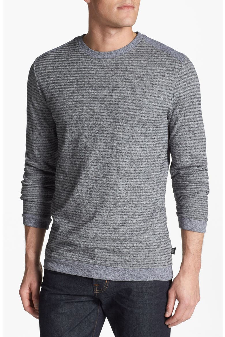 HUGO BOSS 'Abruzzi' Slim Fit Long Sleeve T-Shirt, Main, color, CHARCOAL