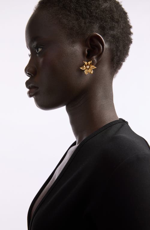 Susan Caplan 1980s Vintage Nina Ricci Flower Clip-on Earrings