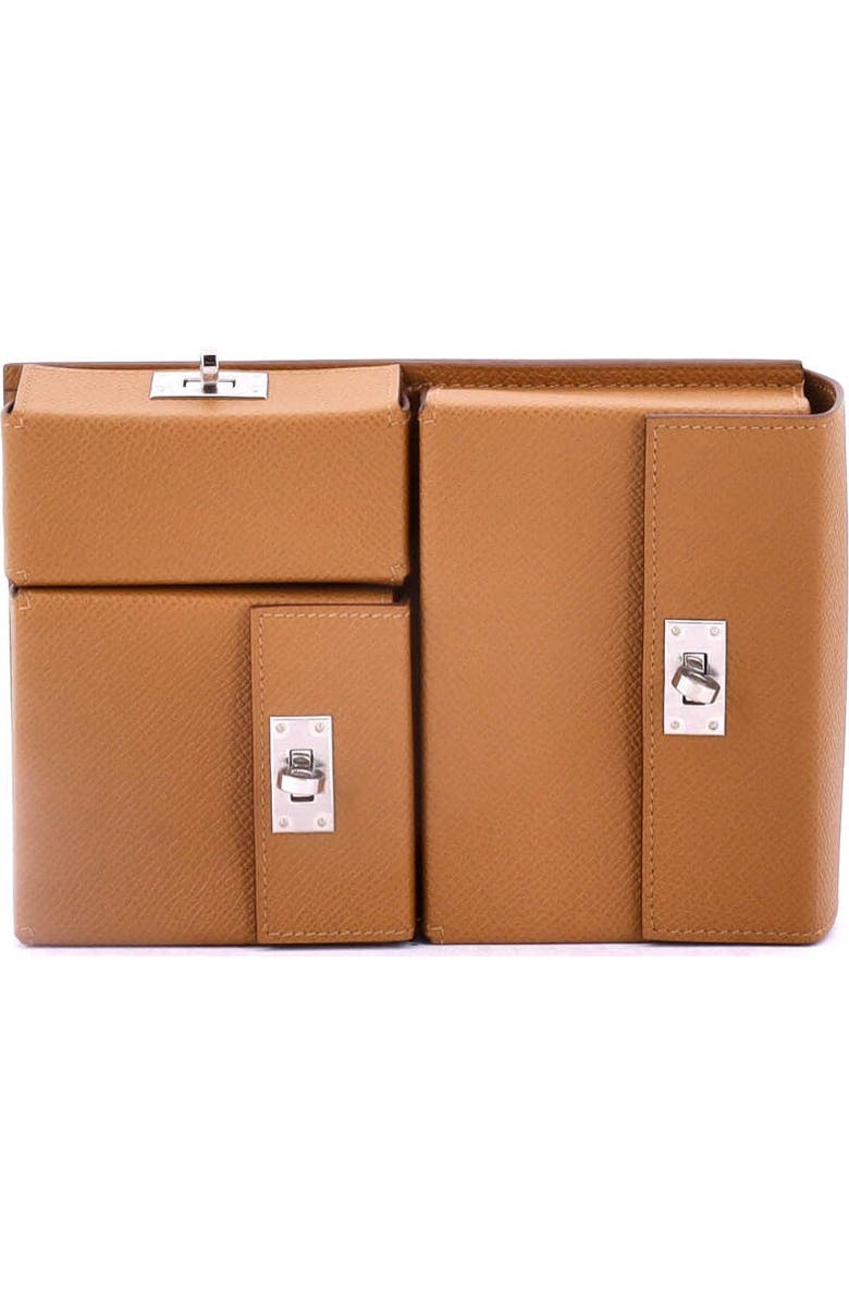 Pre-Owned Hermes Kelly Multi Pocket To Go Pouch Epsom, Main, color, Gold