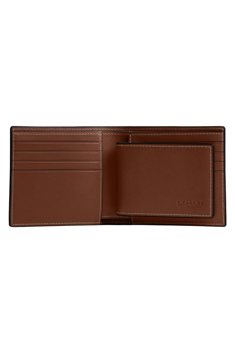 3-in-1 Leather Bifold Wallet, Alternate, color, REDWOOD.