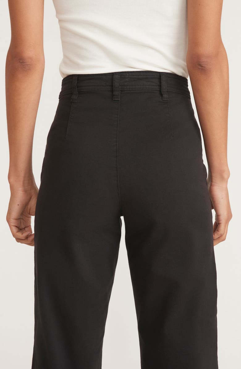 Marine Layer Bridget High Waist Slim Fit Wide Leg Ankle Pants, Alternate, color, 