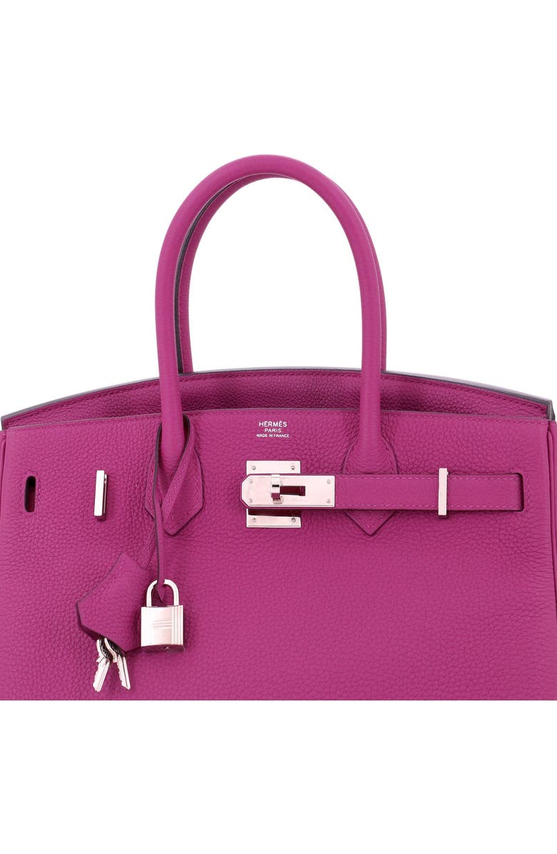 Pre-Owned Hermes Birkin Handbag Pink Clemence with Palladium Hardware 30, Alternate, color, Tosca