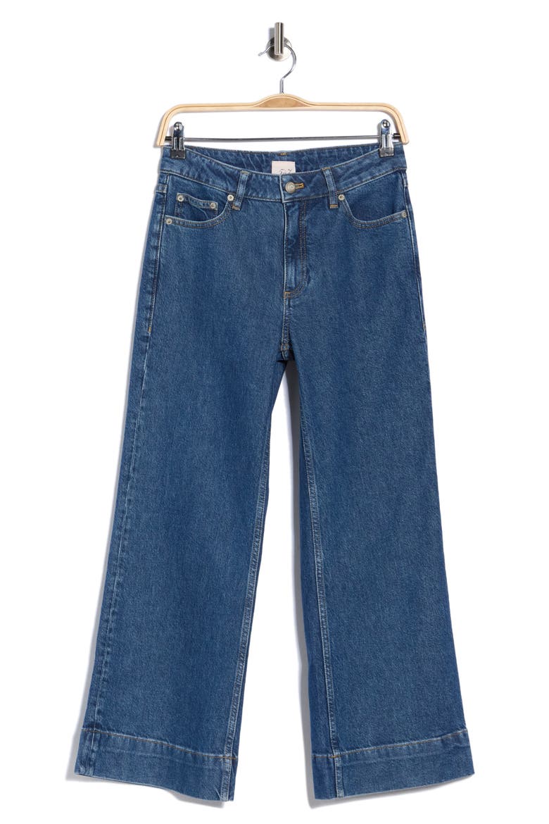 Joey Crop Wide Leg Jeans, Main, color, TIDE