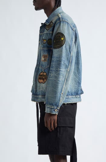 Sacai Mark Gonzales Denim Jacket | Nordstrom Sacai Mark Gonzales Denim Jacket | Nordstrom