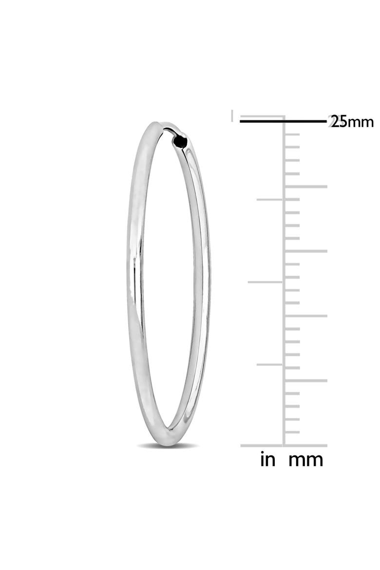 14k White Gold Hoop Earrings, Alternate, color, 14k White Gold