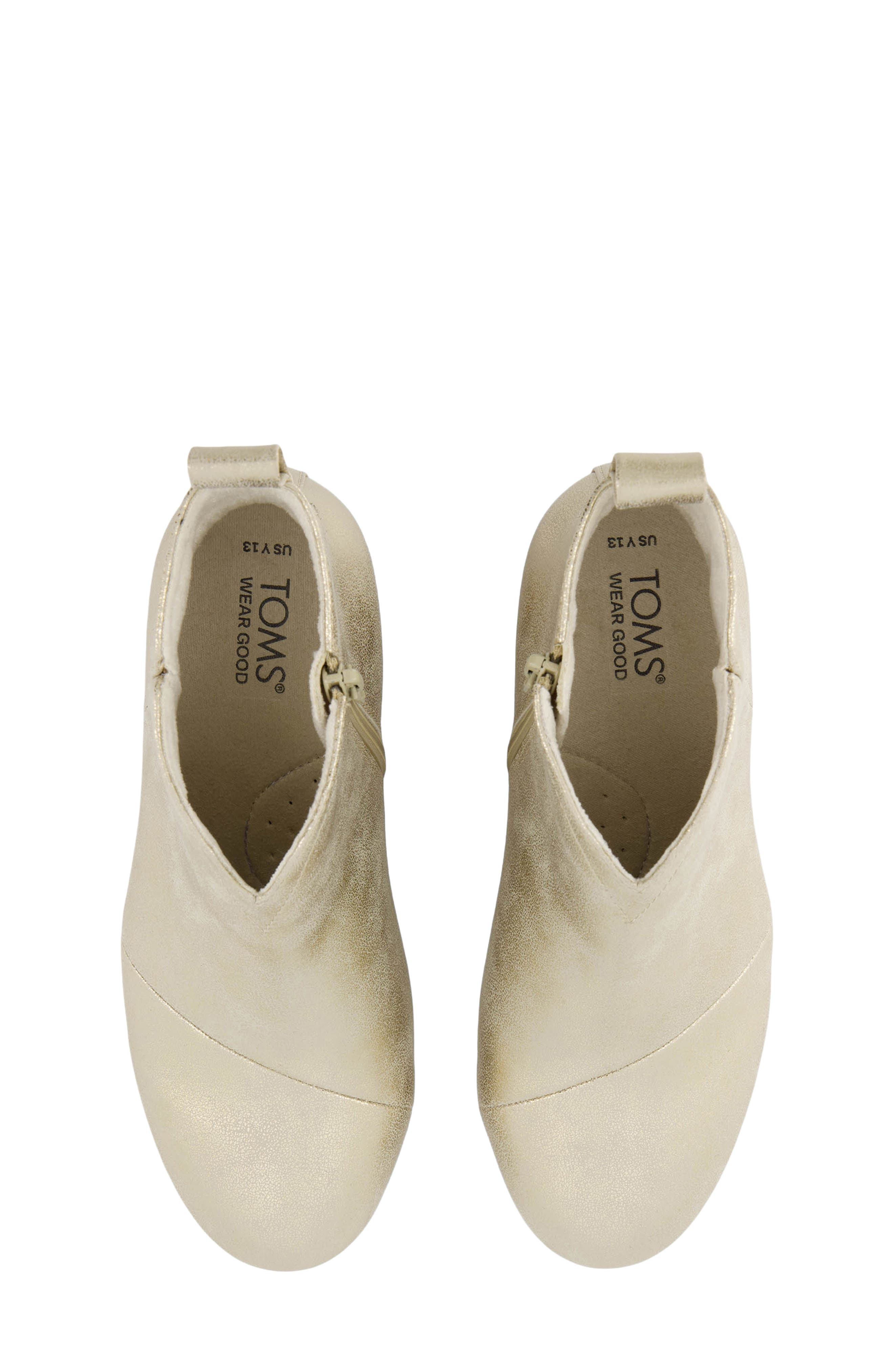 Kids' Clare Zip Wedge Bootie, Alternate, color, GOLD