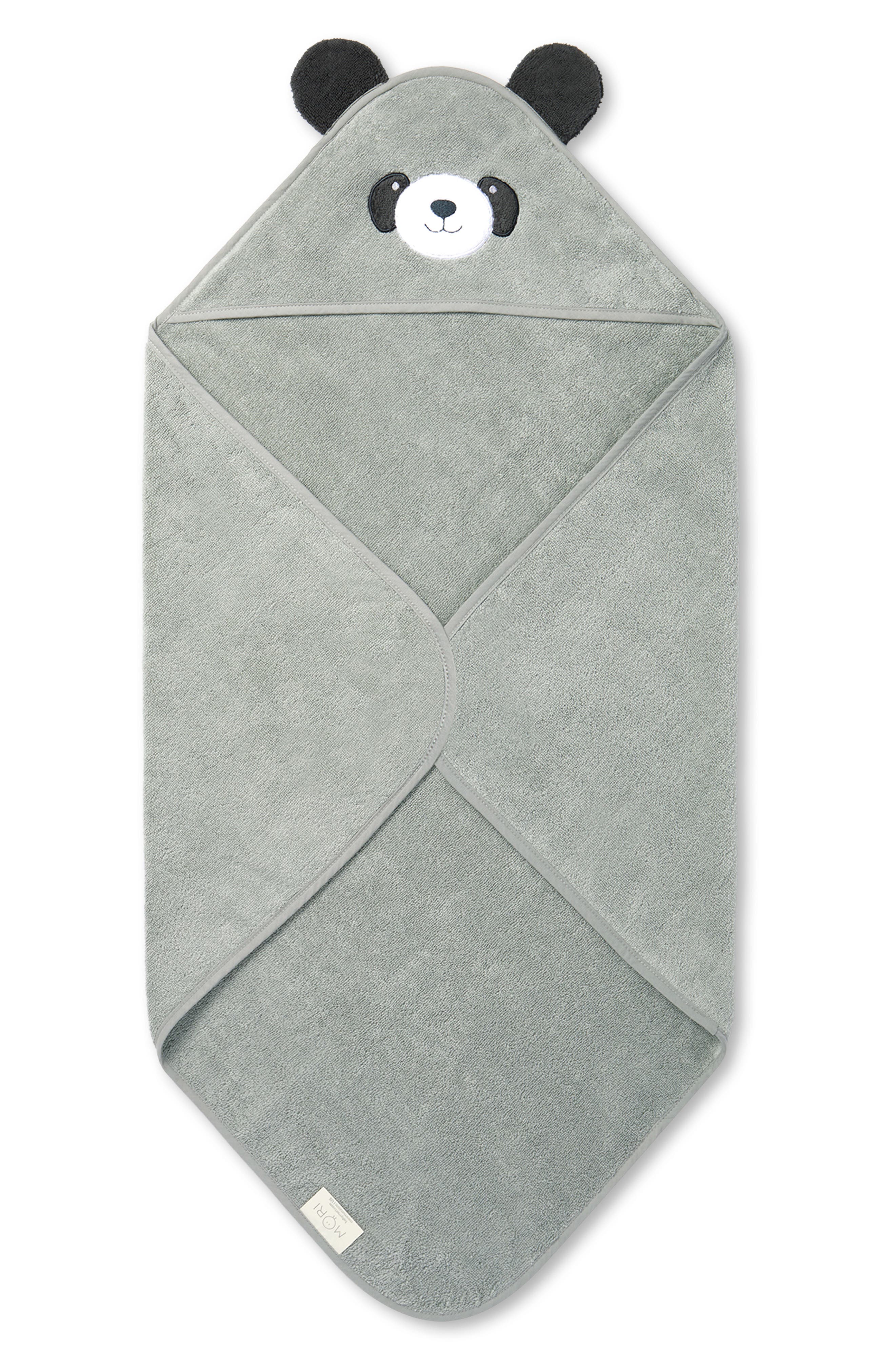 MORI Animal Hooded Towel in Grey 