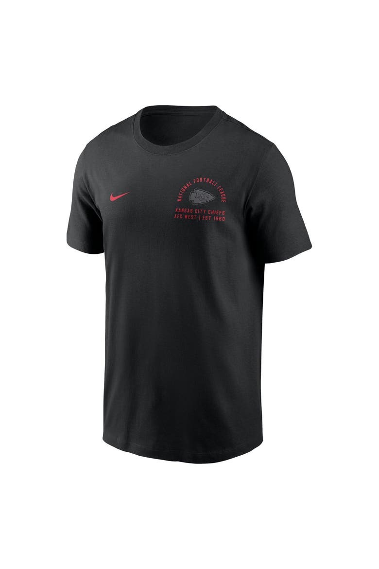 Men's Nike Black Kansas City Chiefs Split Logo T-Shirt, Alternate, color, Black