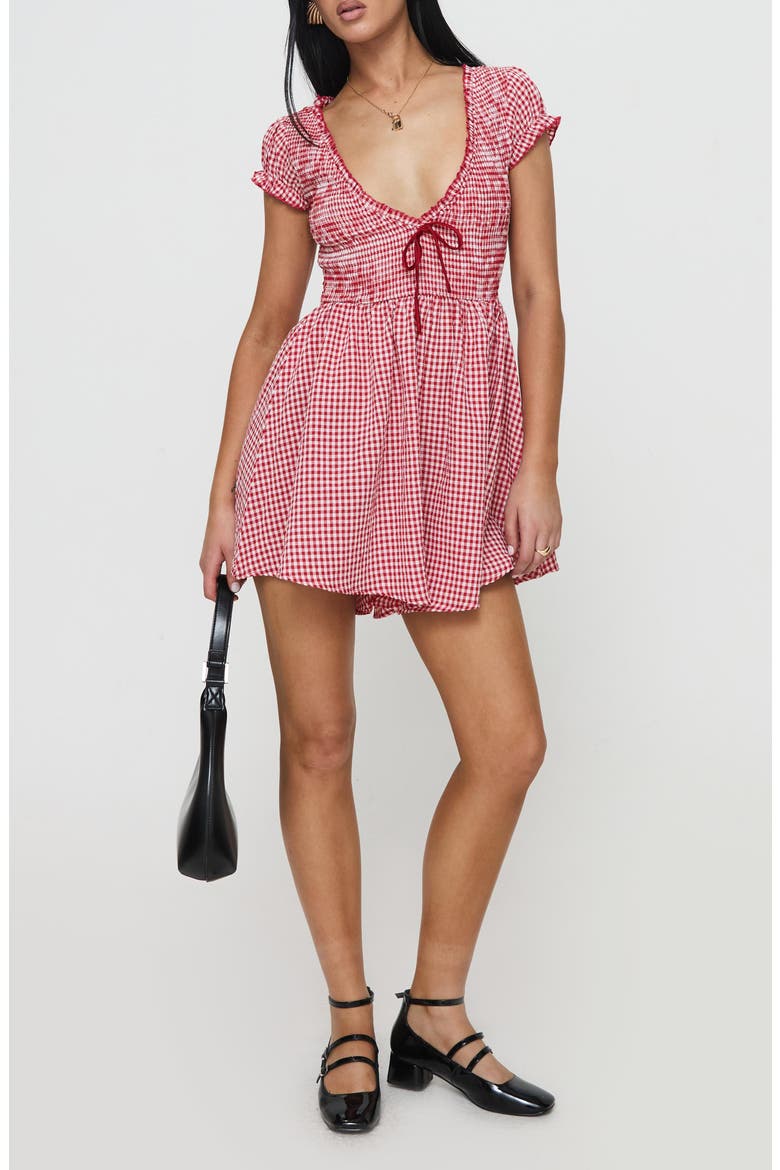 princess polly gingham dress Motley Mini Brown Check Petite inspired dress made from a lightweight cotton Princess Polly Wescott Gingham Romper