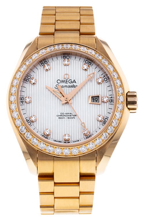 Watchfinder & Co. Omega Seamaster Aqua Terra 150m Ladies Bracelet Watch, 34mm In White