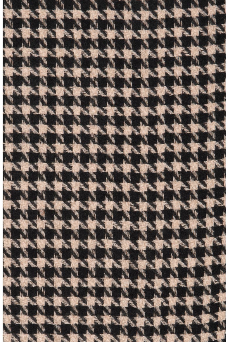 Houndstooth Fringe Scarf, Alternate, color, BLACK- TAN