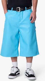 mnml Ultra Baggy Faux Leather Work Shorts