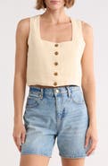 DL1961 Lizzie Button Crop Top