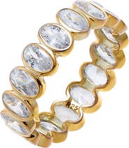 BY ADINA EDEN Bezel Set Oval CZ Eternity Ring