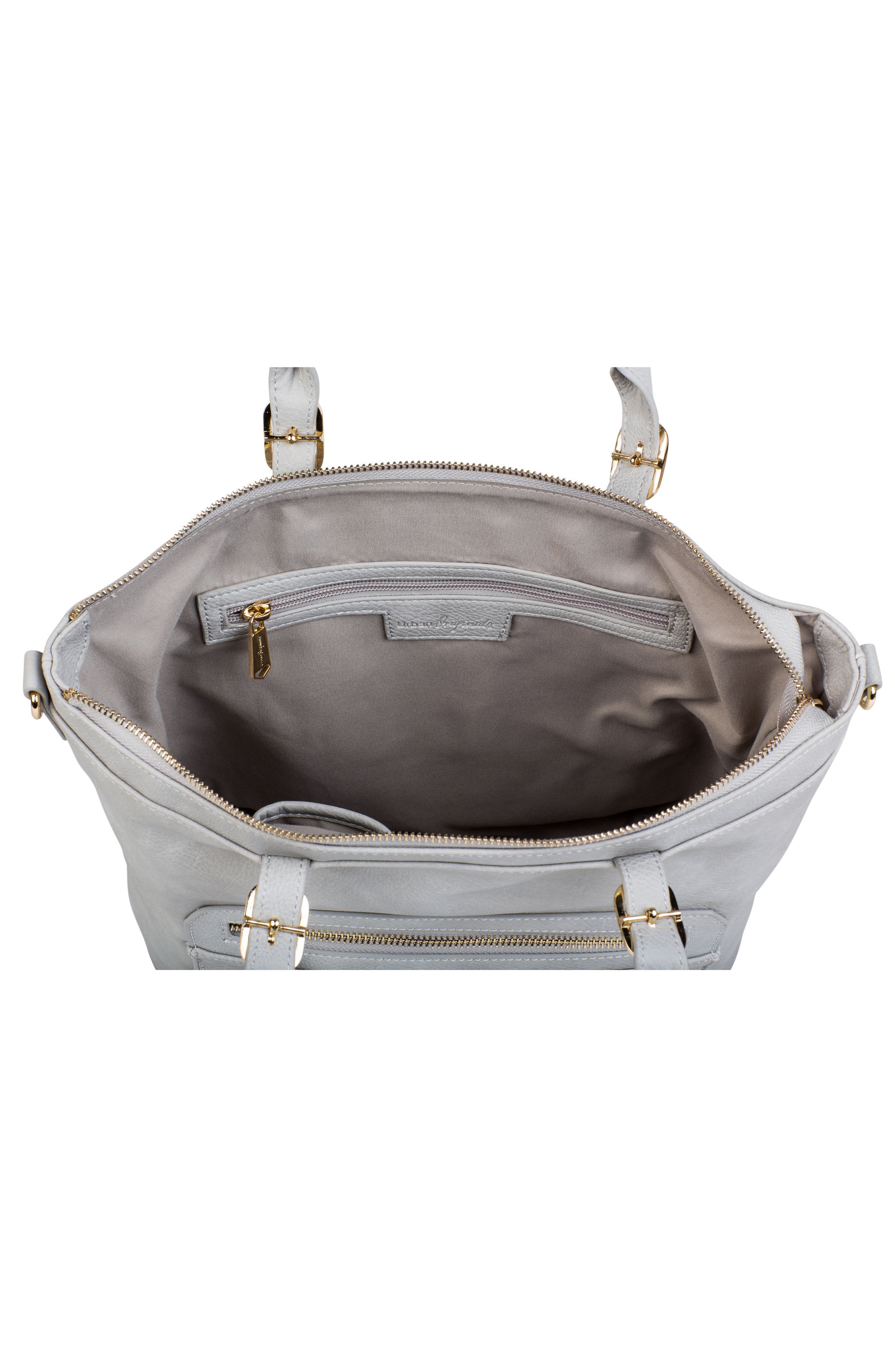 Illusion Vegan Leather Tote, Alternate, color, GREY