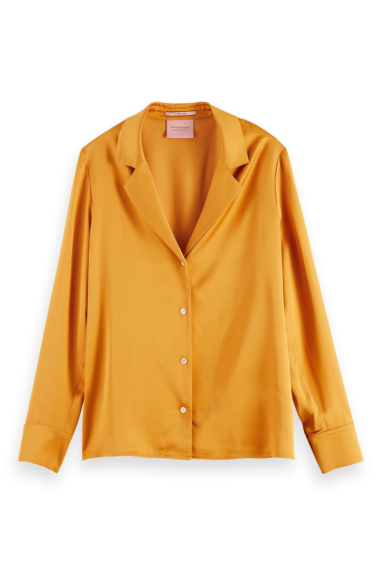 Scotch & Soda Solid Long Sleeve Blouse, Alternate, color,