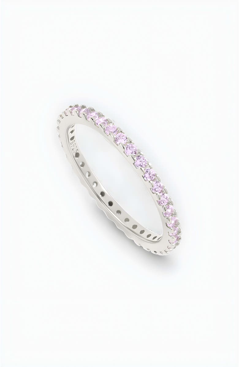 Mint & Lily June Birthstone Eternity Stacking Ring, Main, color, 925 Sterling Silver