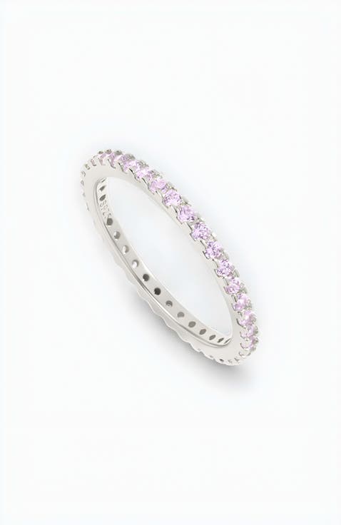 June Birthstone Eternity Stacking Ring