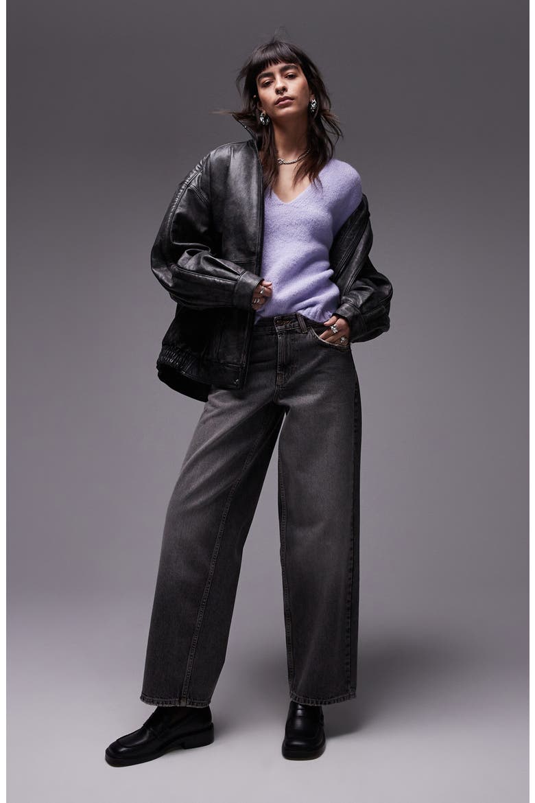 Oversize V-Neck Sweater, Alternate, color, LILAC