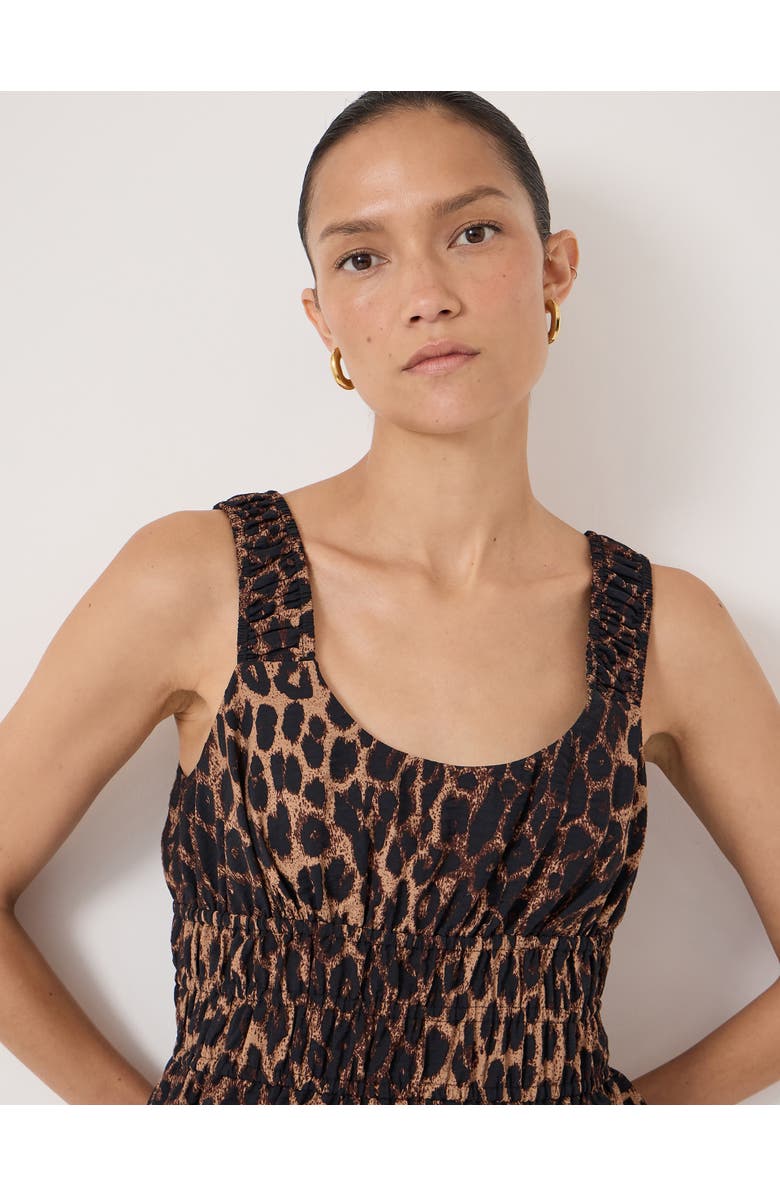 Hush Waist Gathered Sleeveless Top, Alternate, color, Soft Leopard