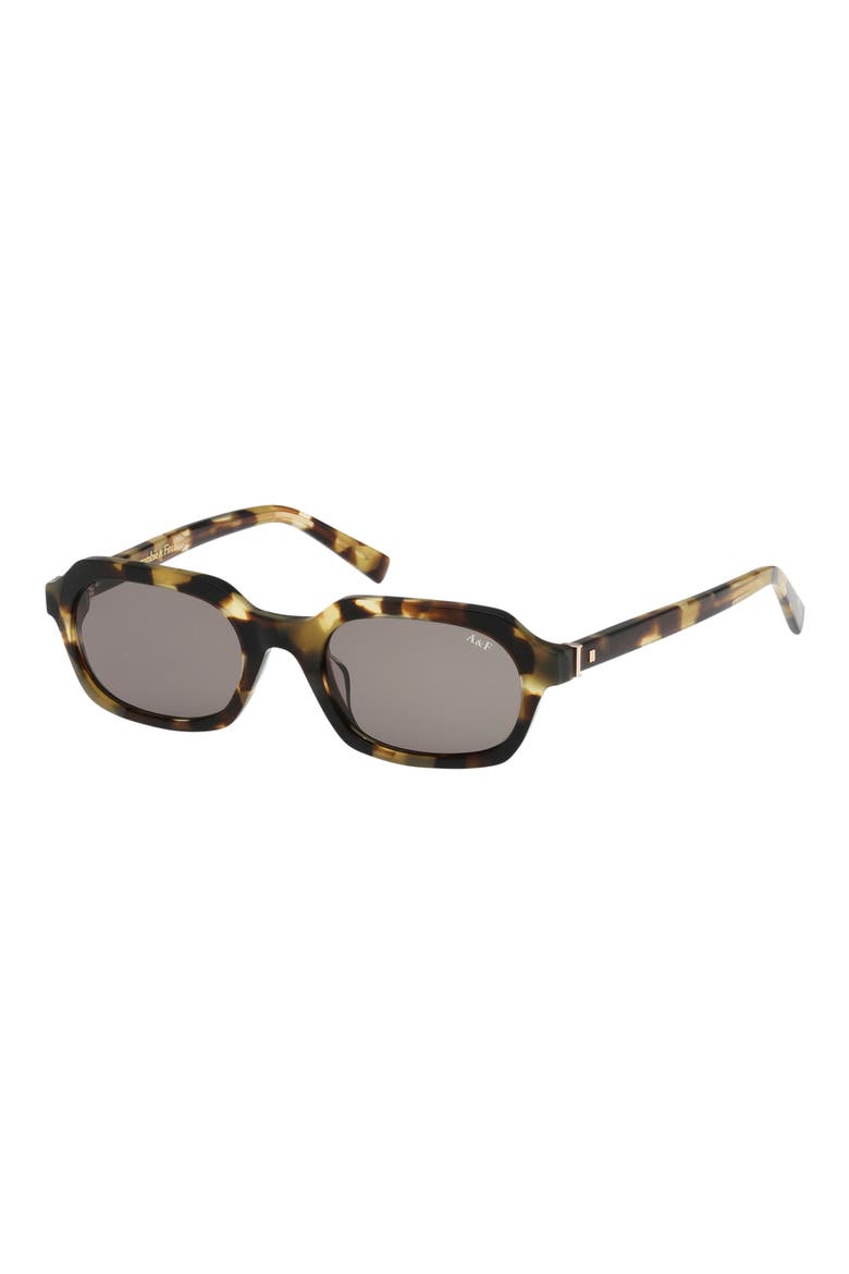 50mm Oval Sunglasses, Alternate, color, COLOURED HAVANA / GREEN