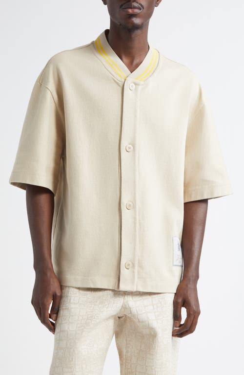 Jacquemus La Chemise Baseball Shirt in Beige 