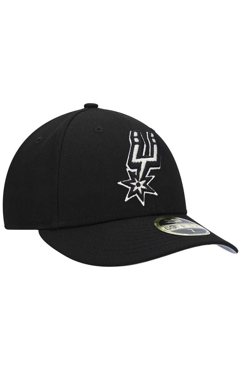 New Era Men's New Era Black San Antonio Spurs Team Low Profile 59FIFTY Fitted Hat, Alternate, color,