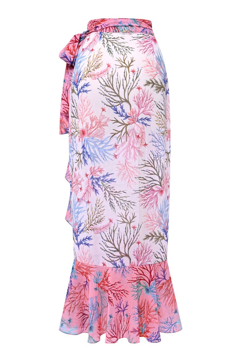Seaweed Beach Skirt, Alternate, color, OFF WHITE AND PINK