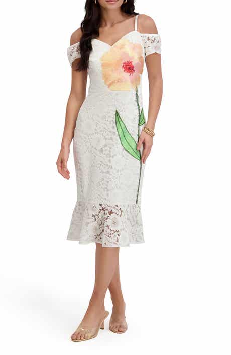 Siena Cold Shoulder Ruffle Hem Dress