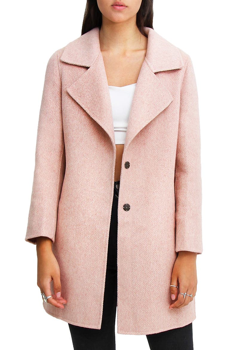 Ex Boyfriend Wool Blend Coat, Alternate, color, BLUSH