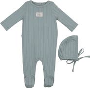 Manière Bebe Pointelle Footie & Hat Set