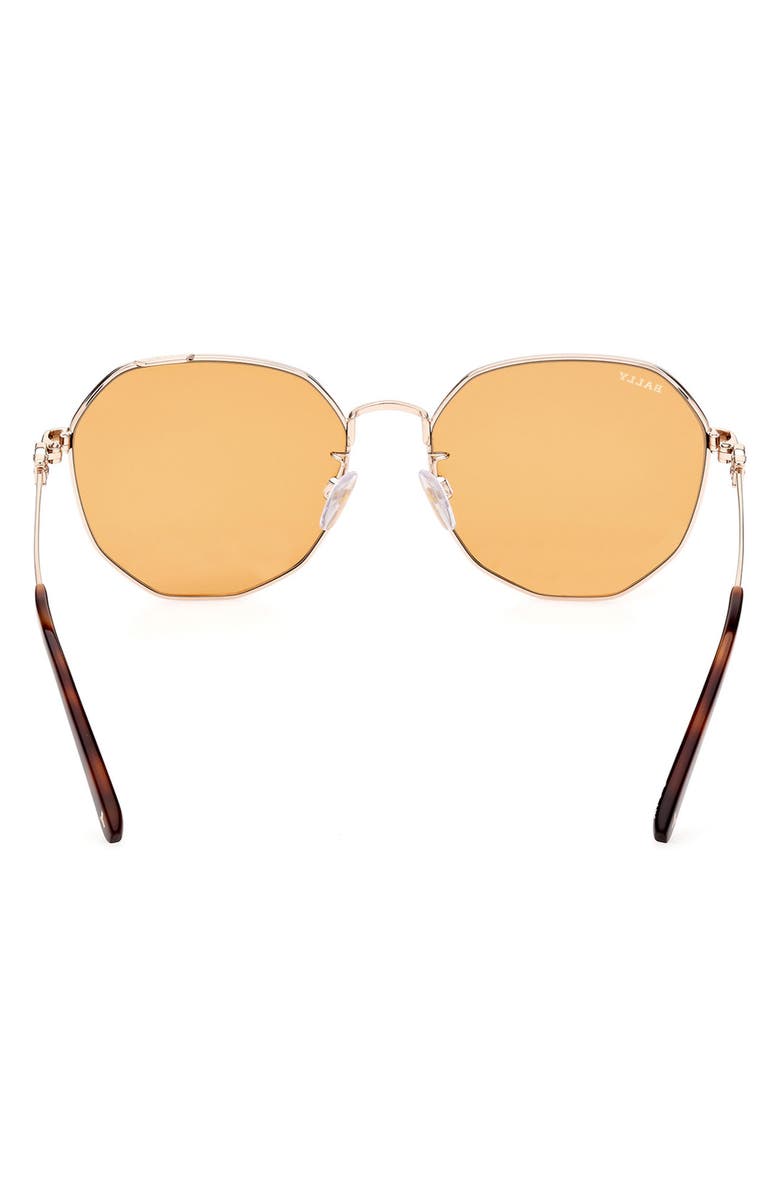 Bally 58mm Round Sunglasses, Alternate, color,