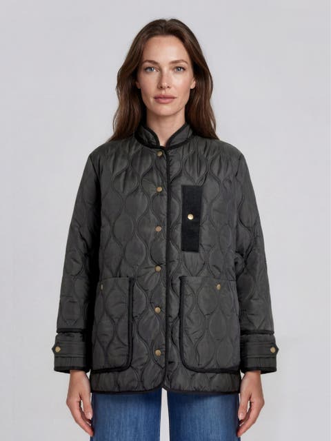Long Sleeve Padded High Neck Coat