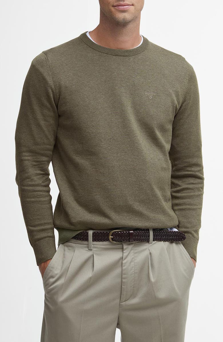 Barbour Cotton Crewneck Sweater, Main, color, 