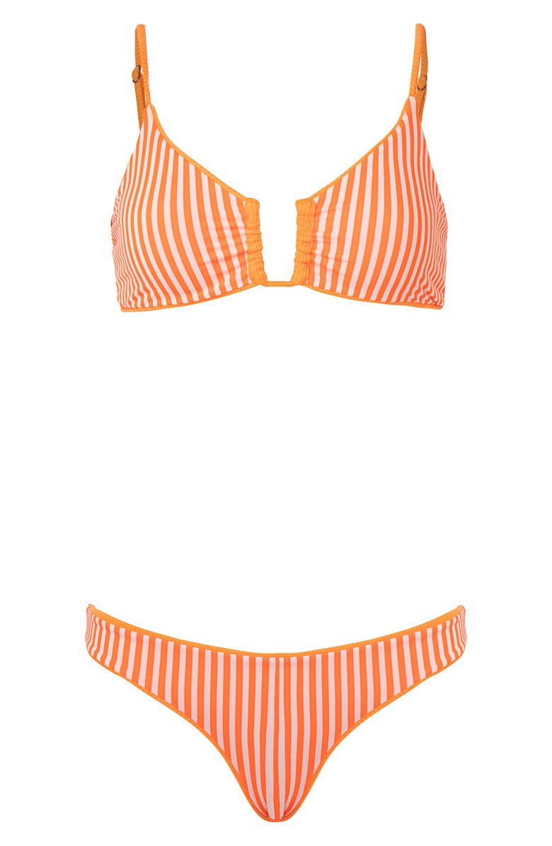 Maaji Neon Orange Flirt Reversible Bikini Bottoms, Alternate, color, Bright Orange