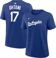 Nike Women's Nike Shohei Ohtani Royal Los Angeles Dodgers Name & Number T-Shirt