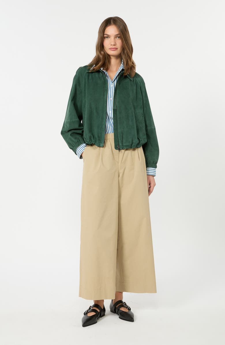 Weekend Max Mara Libero Cotton Trousers, Alternate, color, Beige